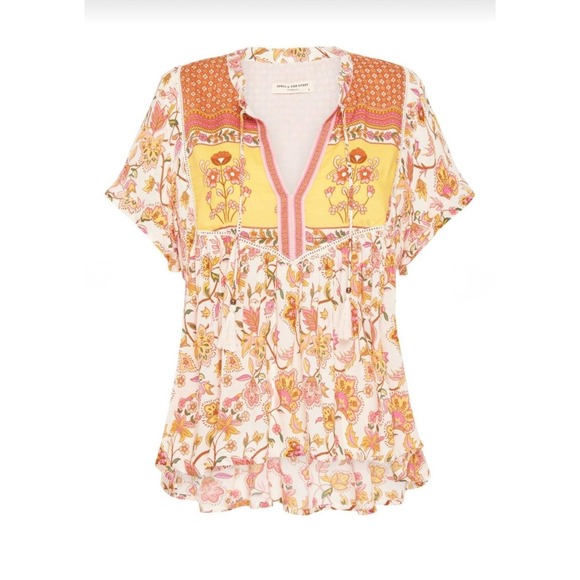 Spell & The Gypsy Collective Portobello Road Floral Boho Babydoll Top XS OG - Picture 12 of 12